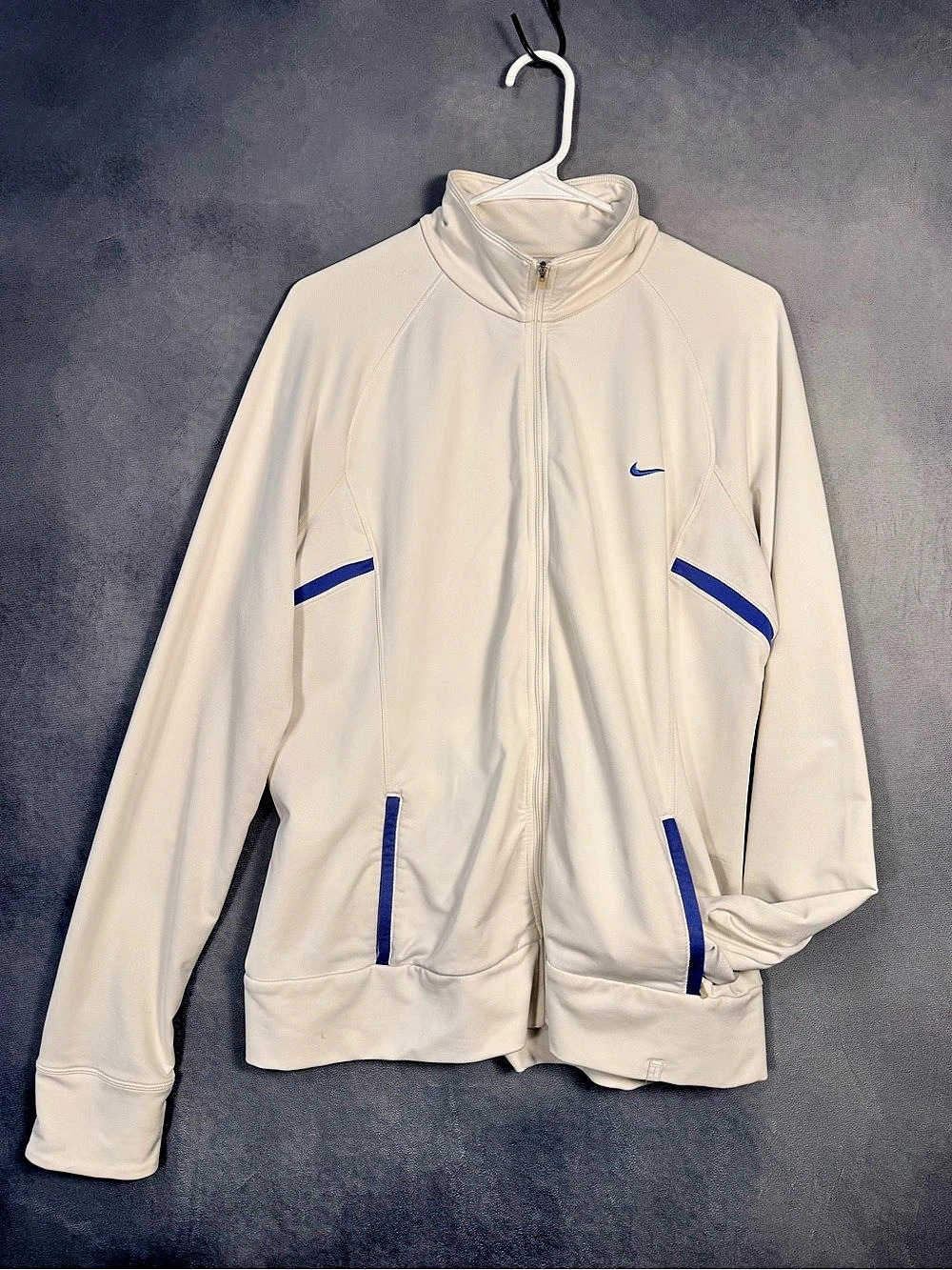 Nike White & Blue Track Jacket